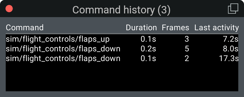 Command history window