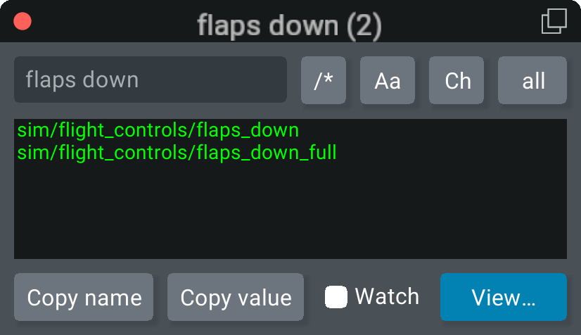 Command search UI